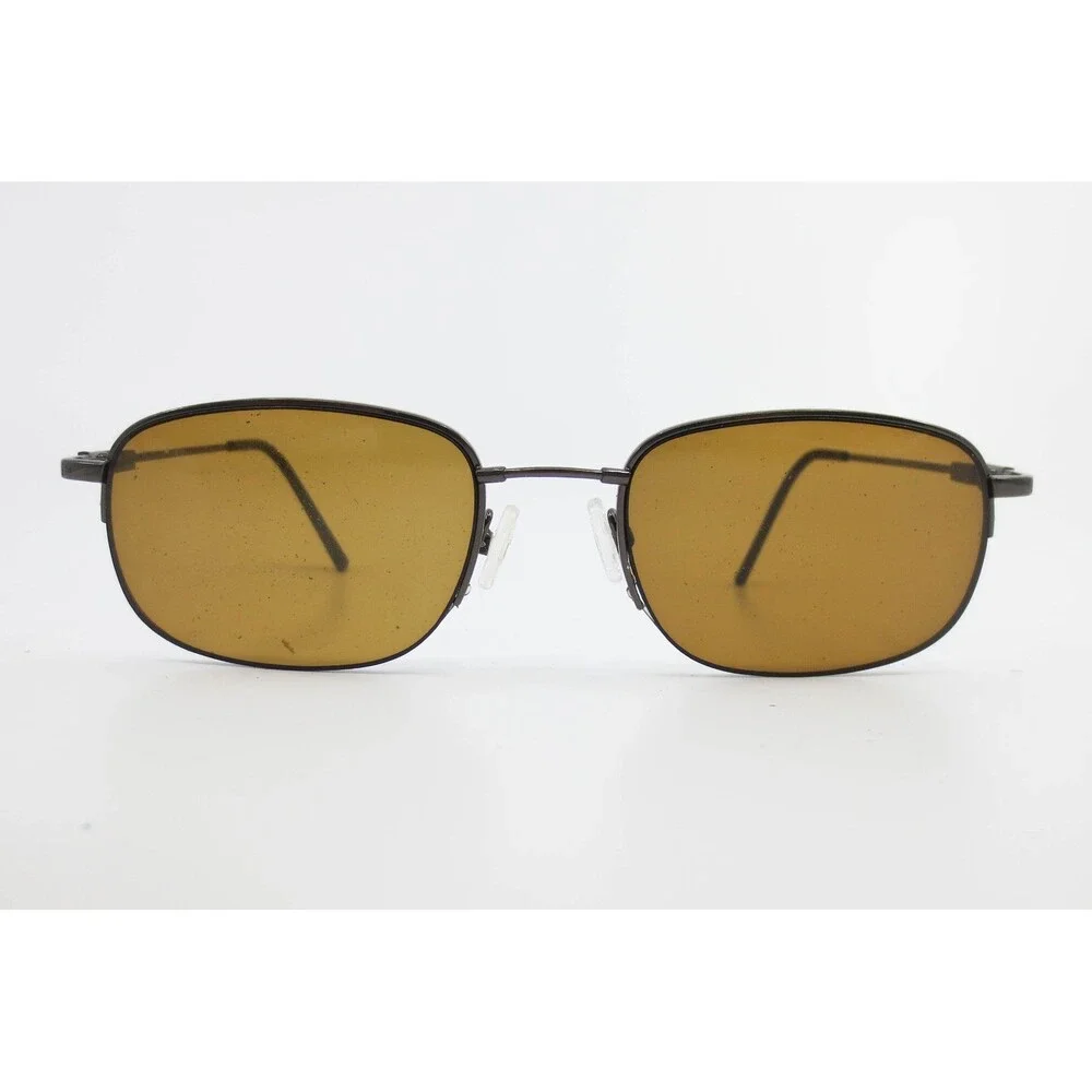 FX6 Capri Gunmetal Rectangular Eyeglass Frames 53-20-145 Demo Lenses